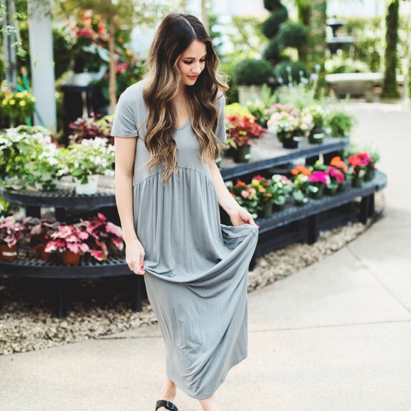 Grey Maxi Dress - Picture 1 of 2